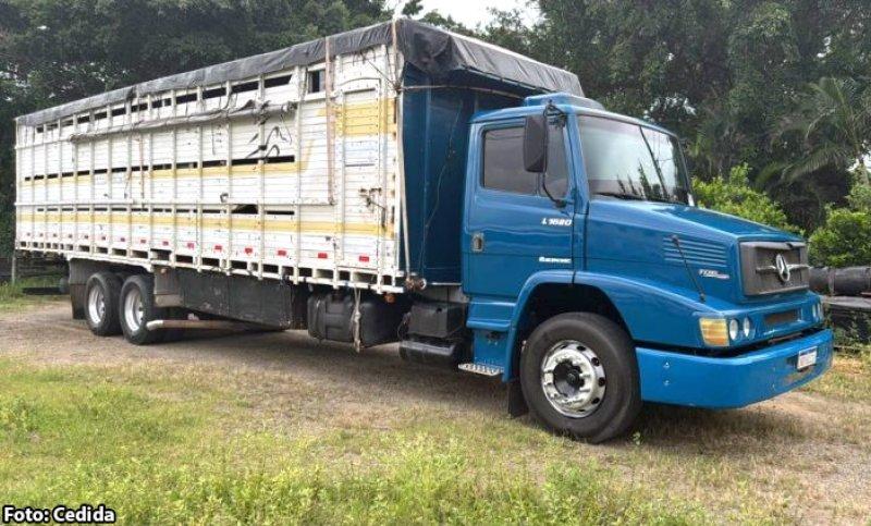 Ladrões furtam caminhão boiadeiro em propriedade rural de Mariápolis