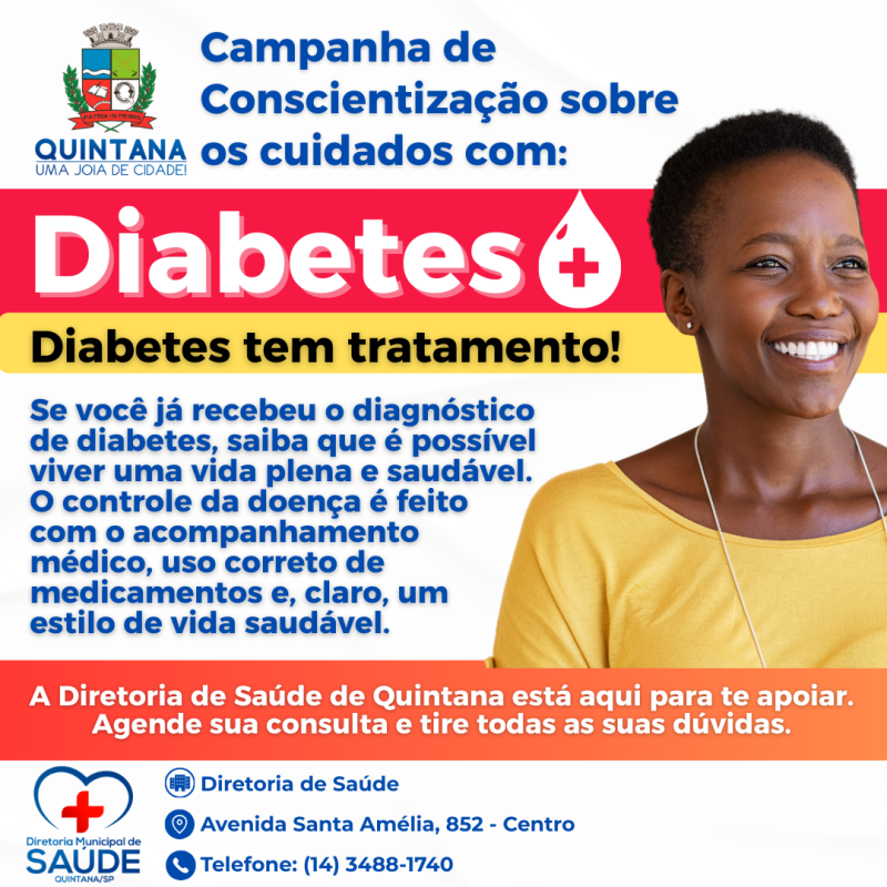 Diretoria de Saúde lança campanha de conscientização sobre hipertensão e diabetes
