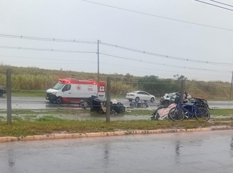 Acidente na Rodovia SP-294 causa ferimentos graves em Pompeia